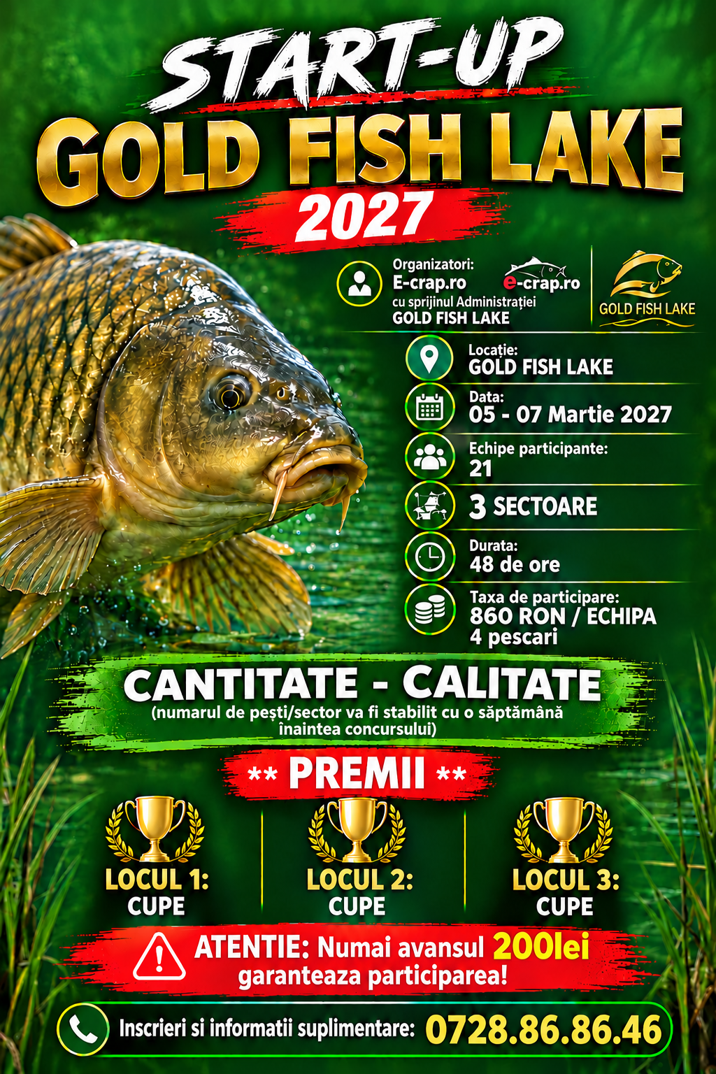 Start-UP Gold Fish Lake 05 - 07 martie 2027